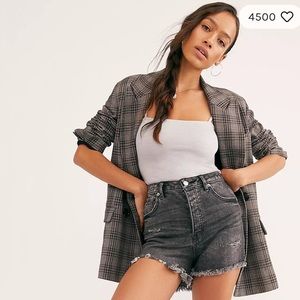Free People CRVY Vintage Distressed Shorts